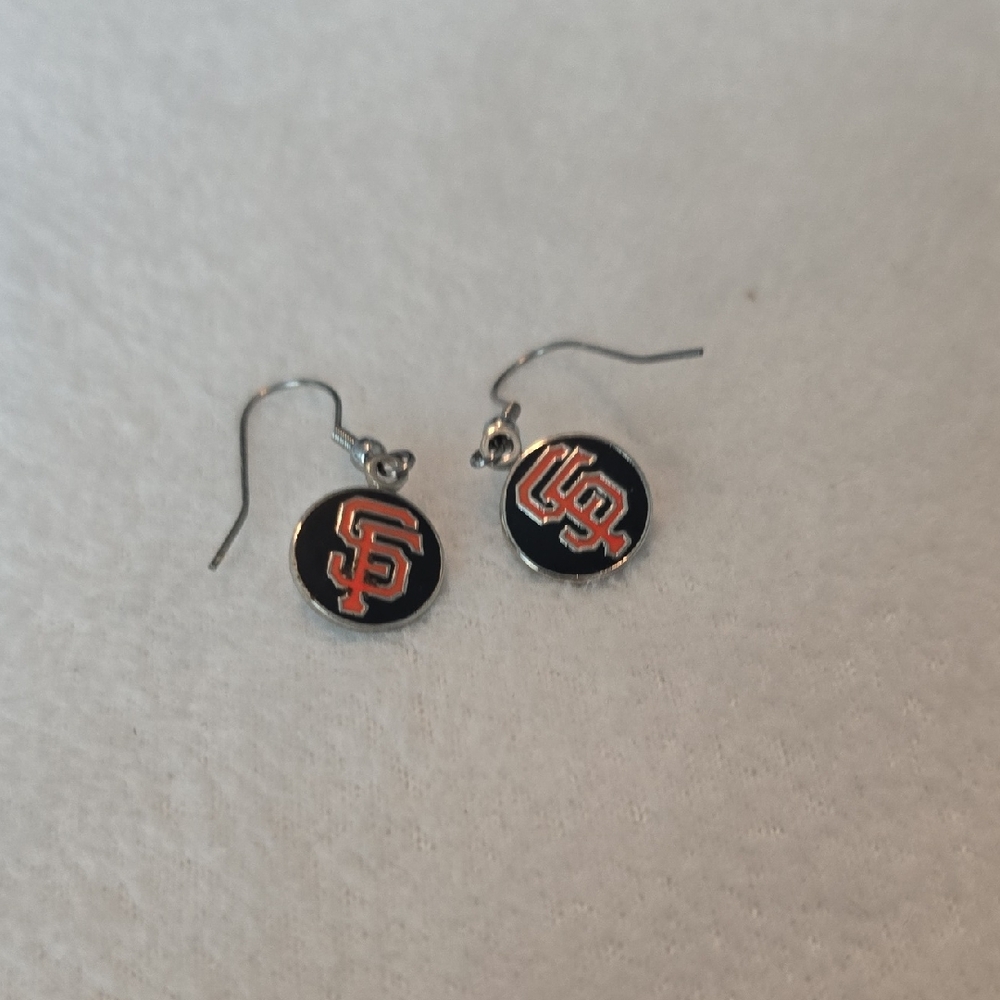 Sale!! Black and Orange Logo Earrings. SF Giants